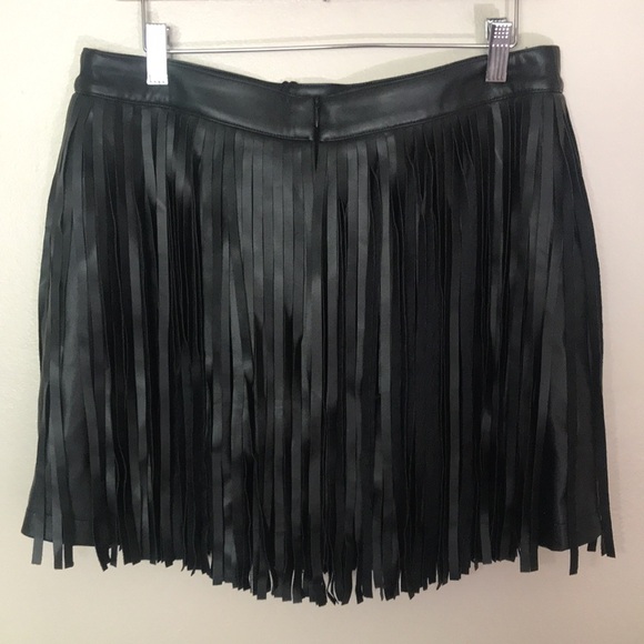 NEW Nasty Gal Faux Leather Fringe Tassel Mini Skirt. - Picture 6 of 8
